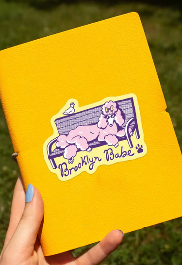 Brooklyn Babe Poodle Sticker