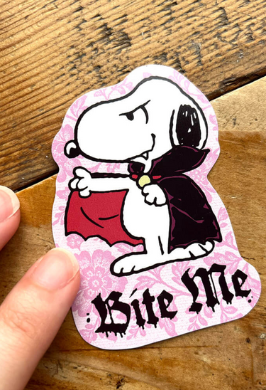 Bite Me Vampire Snoopy Sticker