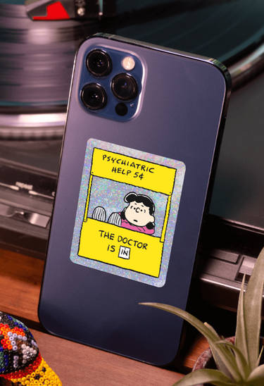 The Doctor Is In Peanuts Sticker